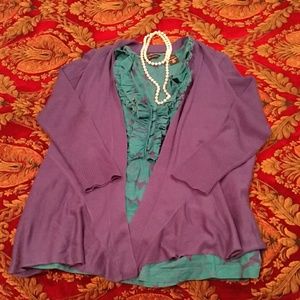 2 pc sweater and sleeveless top